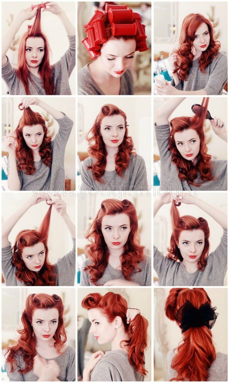 hair tutorial vintage Rockabilly TUTORIAL bun style hair CAPELLI: