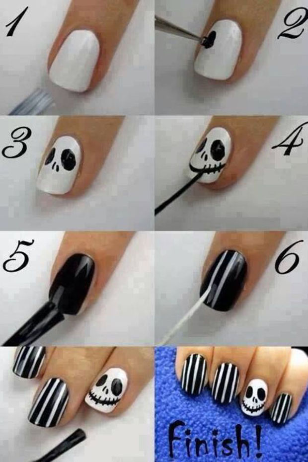 Halloween nail art tutorial