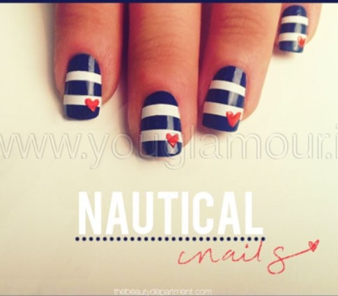 nautical nail art