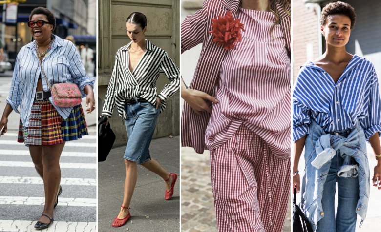 camicia a righe come indossarla