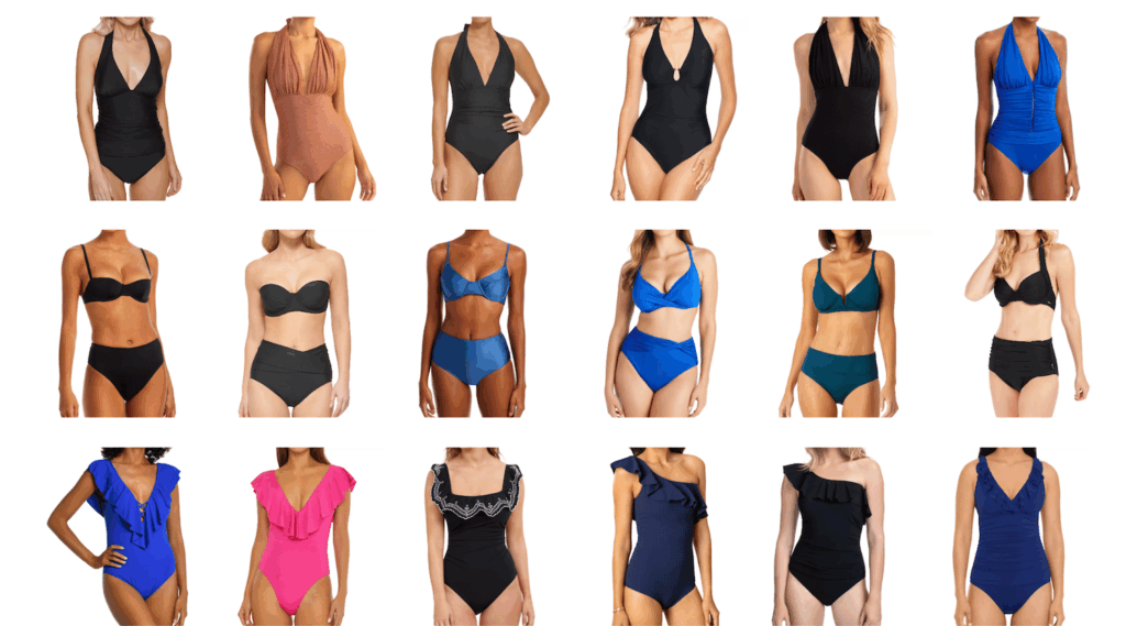 costume da bagno per fisico a pera
