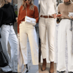 pantaloni bianchi autunno