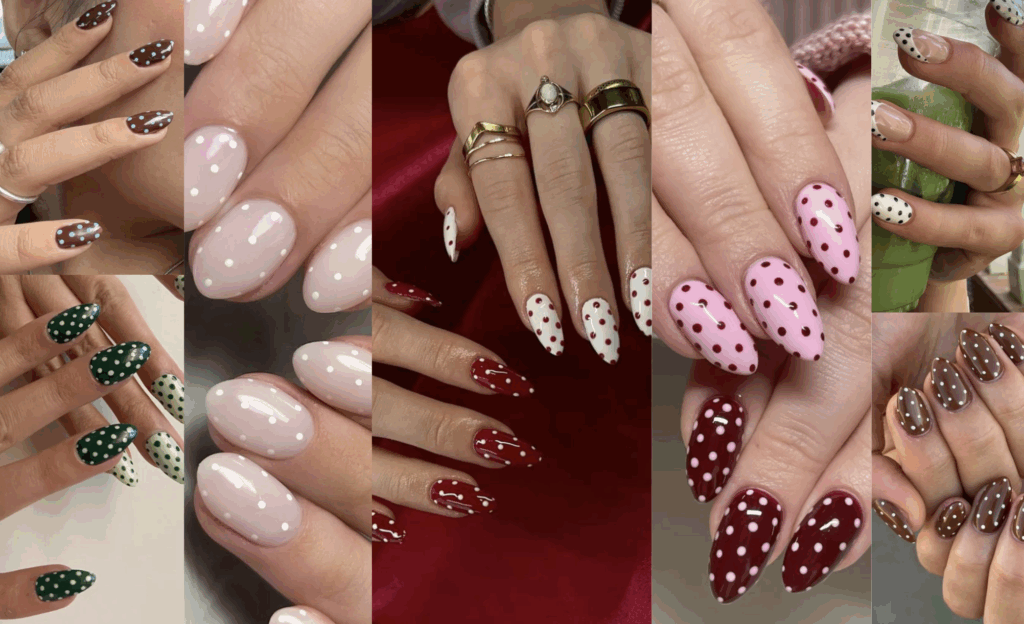 unghie a pois tendenza beauty