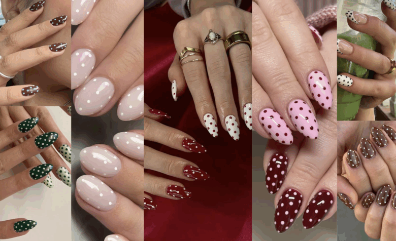 unghie a pois tendenza beauty